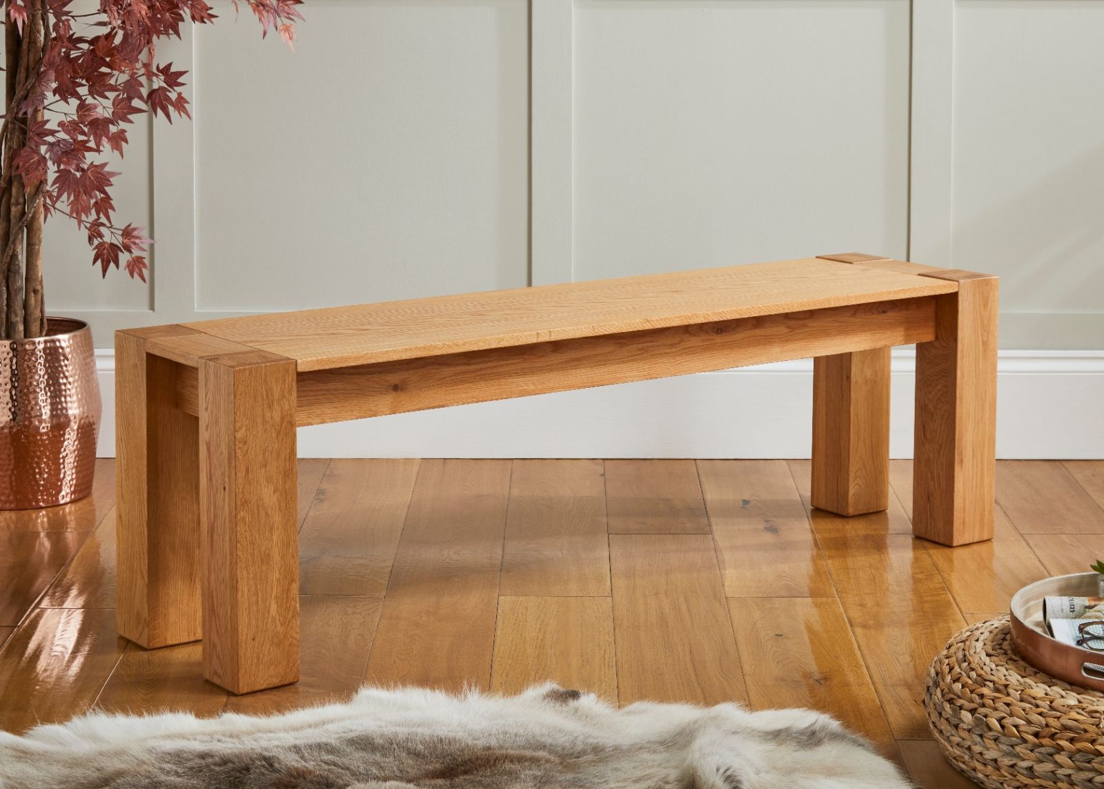 Cambridge 150cm Oak Dining Bench - £40 OFF FLASH SALE Cambridge 150cm Oak Dining Bench - £40 OFF FLASH SALE