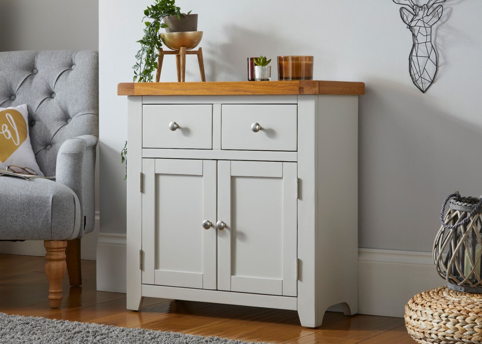 Cheshire Grey Painted 75cm Petite Sideboard - £30 OFF SUMMER SALE Cheshire Grey Painted 75cm Petite Sideboard - £30 OFF SUMMER SALE