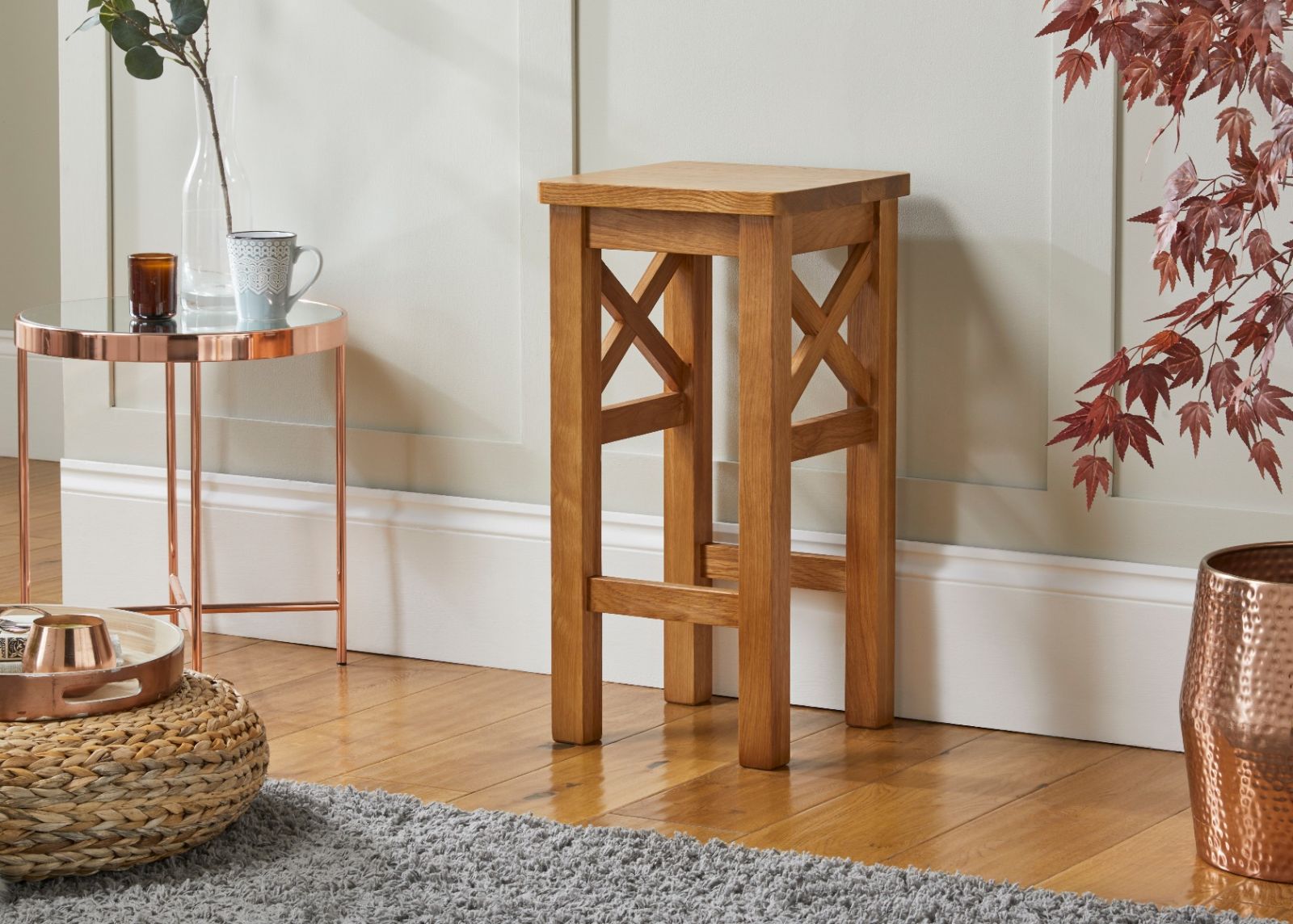 Baltic Cross Solid Oak Kitchen Bar Stool - SUMMER SALE Baltic Cross Solid Oak Kitchen Bar Stool - SUMMER SALE