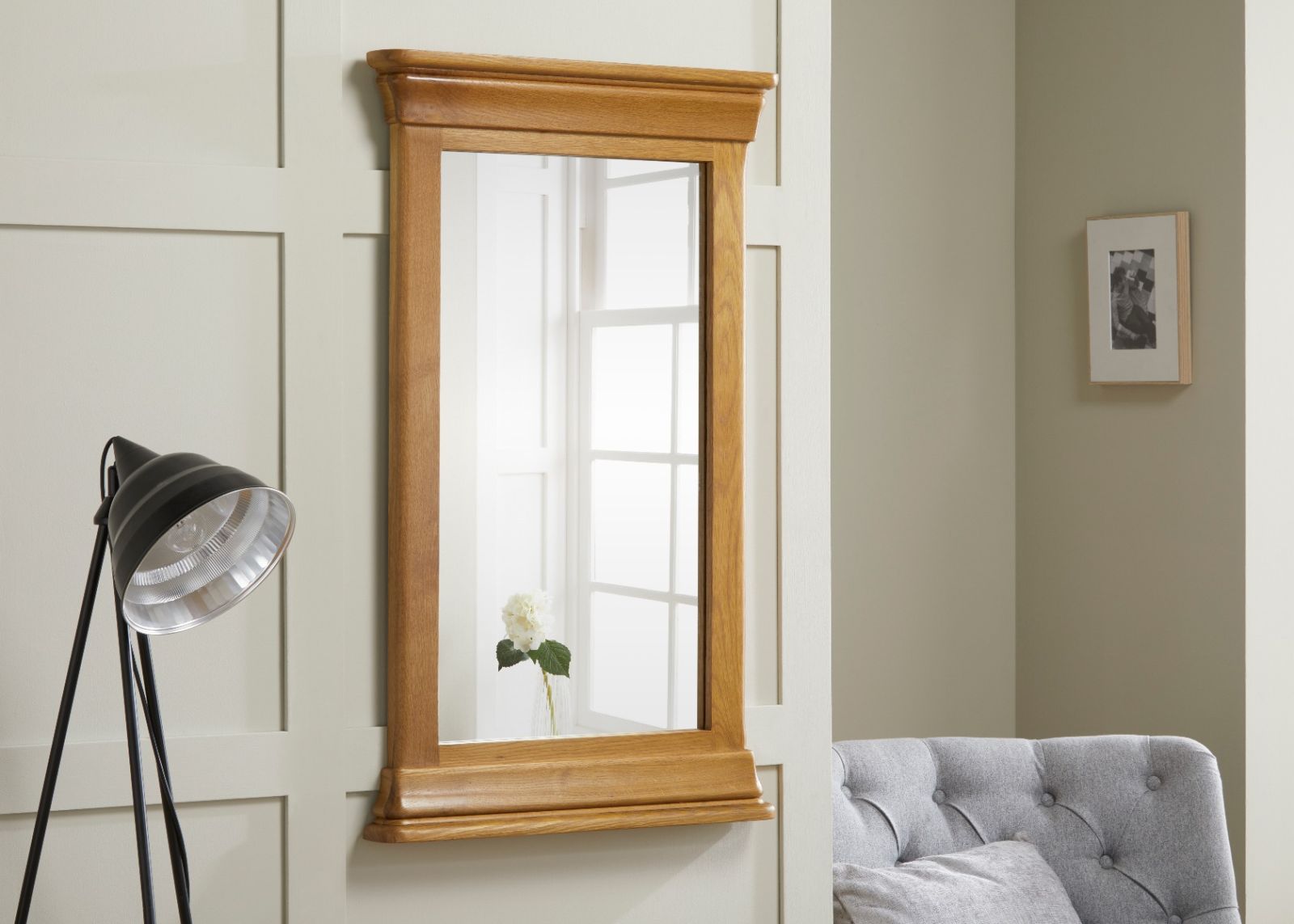 Farmhouse 100cm x 60cm Solid Oak Mirror - SUMMER SALE Farmhouse 100cm x 60cm Solid Oak Mirror - SUMMER SALE
