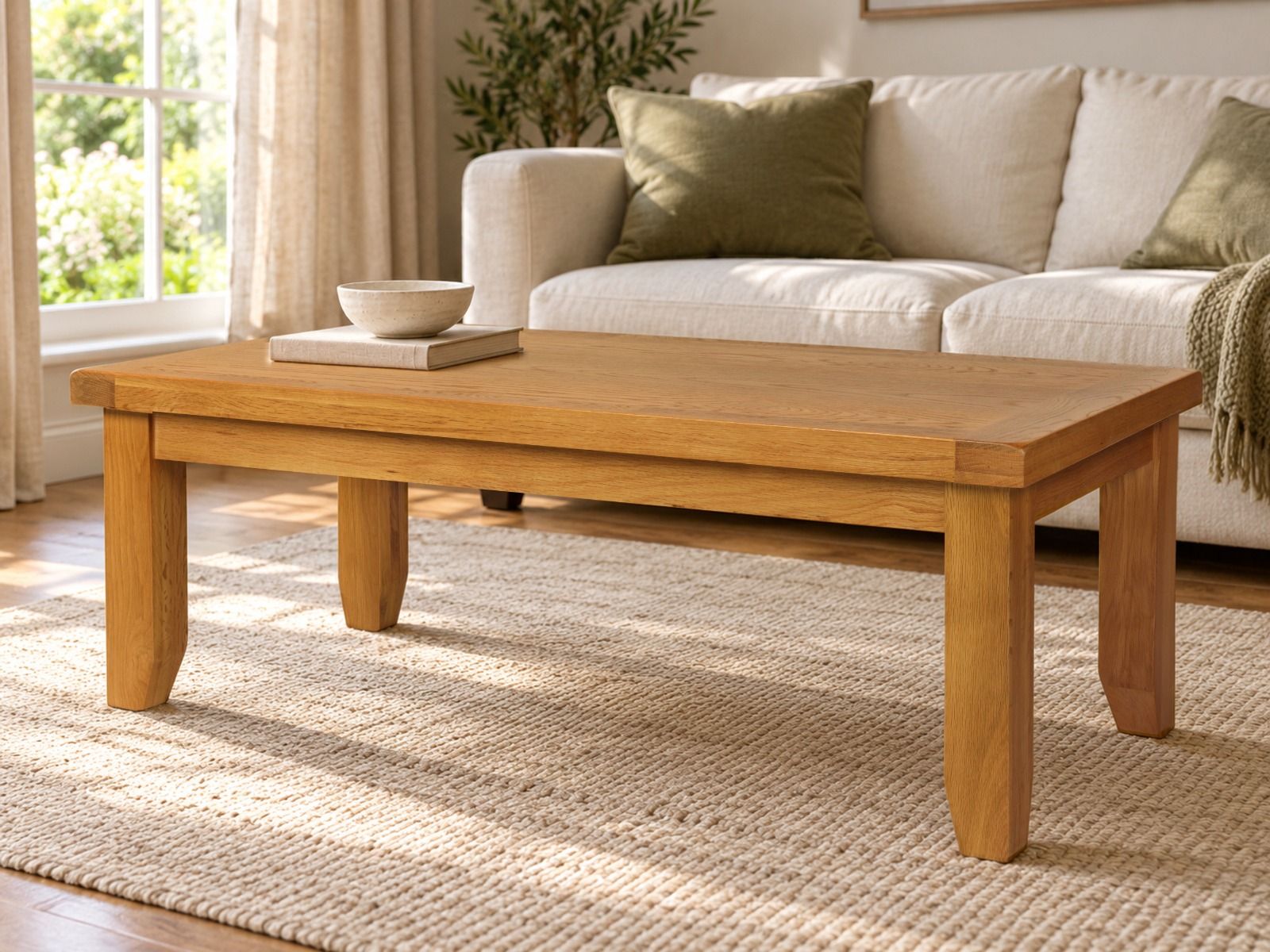 Country Oak Large 120cm Coffee Table Fully Assembled - 10% Off Discount Code SAVE Country Oak Large 120cm Coffee Table Fully Assembled - 10% Off Discount Code SAVE