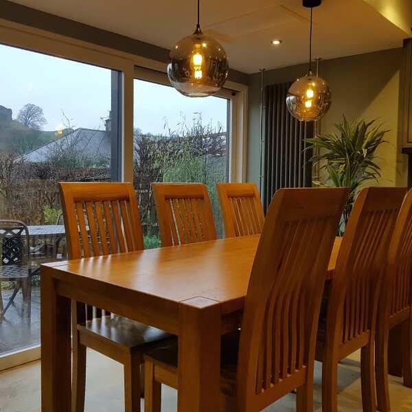 Country Oak 180cm Chunky Solid Oak Dining Table - SUMMER SALE