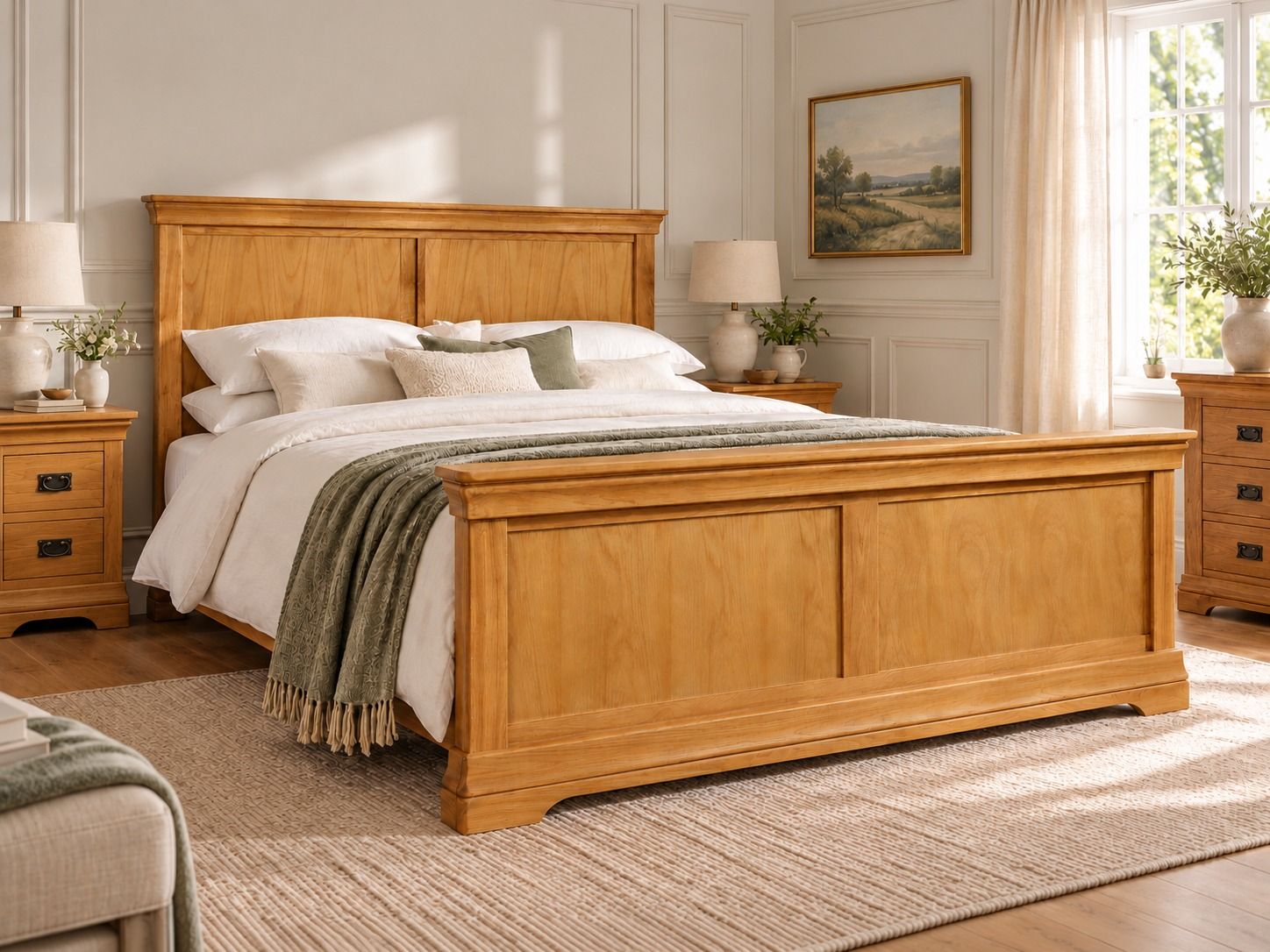 Farmhouse Country Oak 5 Foot King Size Bed - 10% Off Discount Code SAVE Farmhouse Country Oak 5 Foot King Size Bed - 10% Off Discount Code SAVE