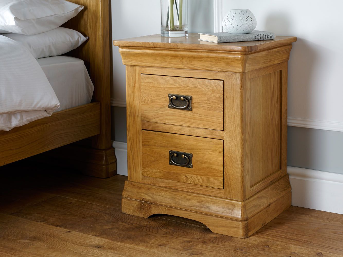 Farmhouse Country Oak Bedside Table - £20 OFF SUMMER SALE Farmhouse Country Oak Bedside Table - £20 OFF SUMMER SALE
