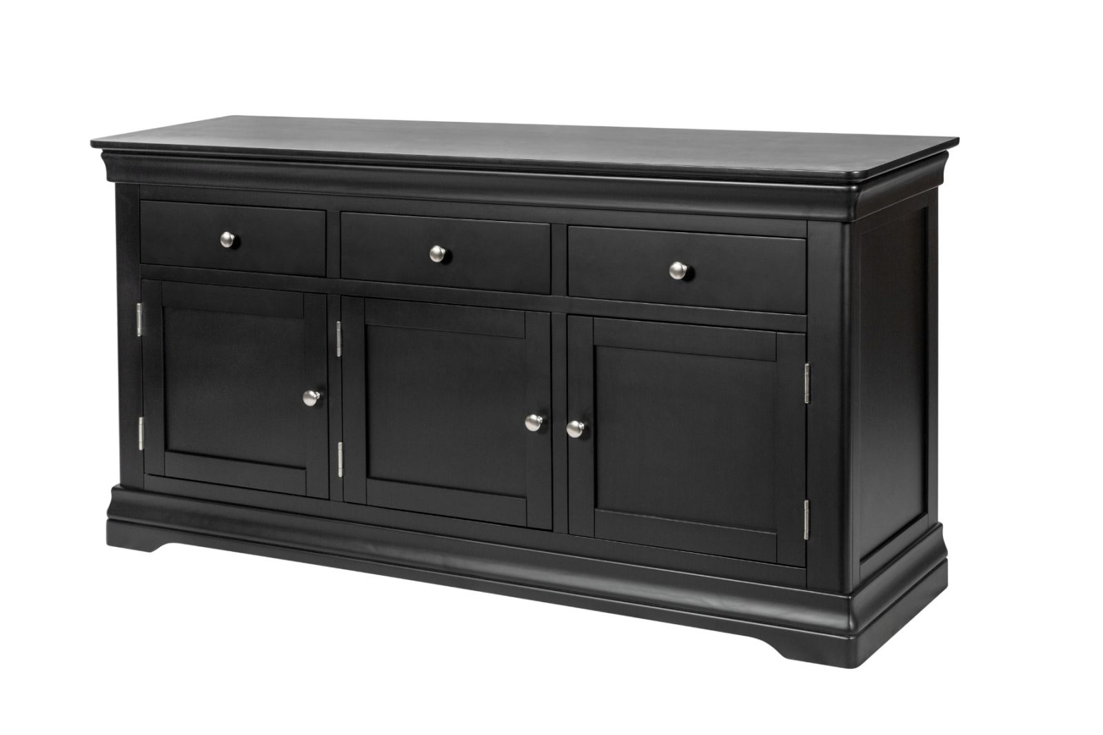 Toulouse Black Painted 160cm Large Fully Assembled Sideboard - £100 OFF SUMMER SALE Toulouse Black Painted 160cm Large Fully Assembled Sideboard - £100 OFF SUMMER SALE