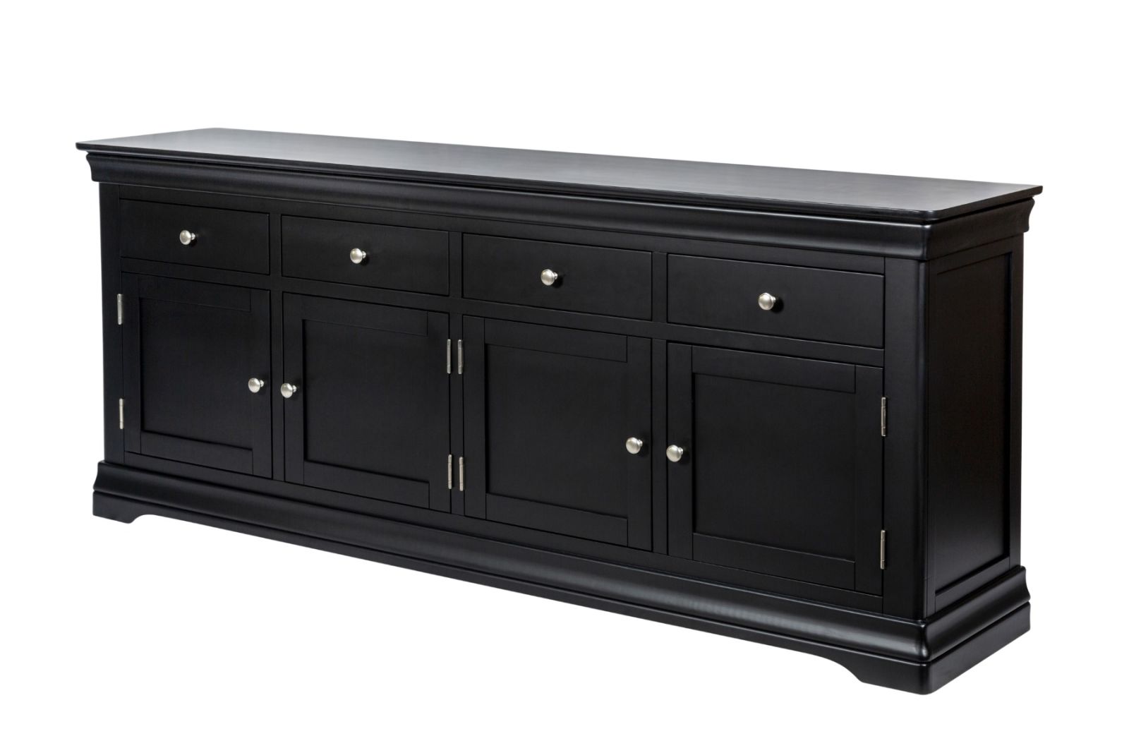 Toulouse Large 200cm Black Painted Sideboard - 20% Off Discount Code FLASH Toulouse Large 200cm Black Painted Sideboard - 20% Off Discount Code FLASH