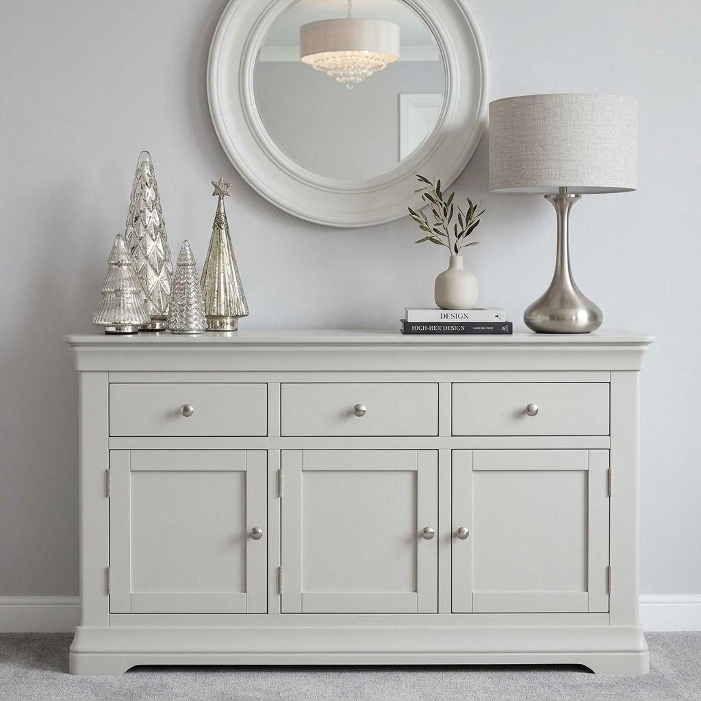 Toulouse Grey Painted Large 140cm Assembled Sideboard - £70 OFF AUTUMN SALE Toulouse Grey Painted Large 140cm Assembled Sideboard - £70 OFF AUTUMN SALE