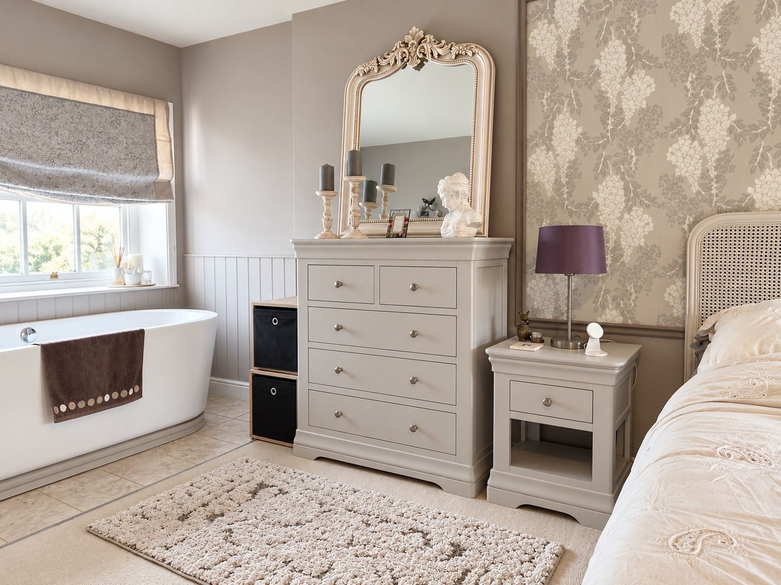 Pair of Toulouse Grey 1 Drawer Assembled Bedside Tables - 20% Off Discount Code FLASH Pair of Toulouse Grey 1 Drawer Assembled Bedside Tables - 20% Off Discount Code FLASH