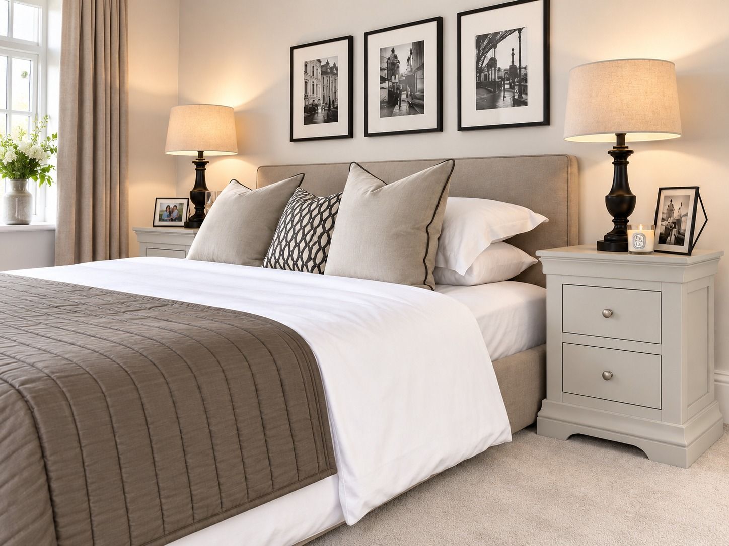 Toulouse Grey Painted 2 Drawer Large Assembled Bedside Table - £40 OFF FLASH SALE Toulouse Grey Painted 2 Drawer Large Assembled Bedside Table - £40 OFF FLASH SALE