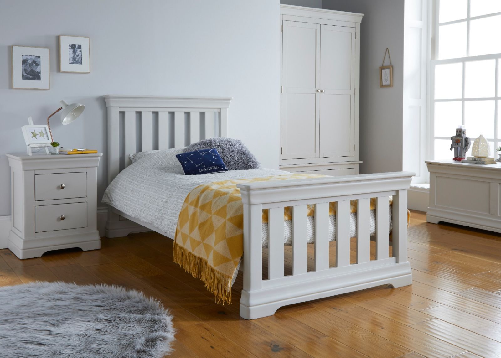 Toulouse Grey Painted 3 Foot Slatted Single Bed - £30 OFF SUMMER SALE Toulouse Grey Painted 3 Foot Slatted Single Bed - £30 OFF SUMMER SALE