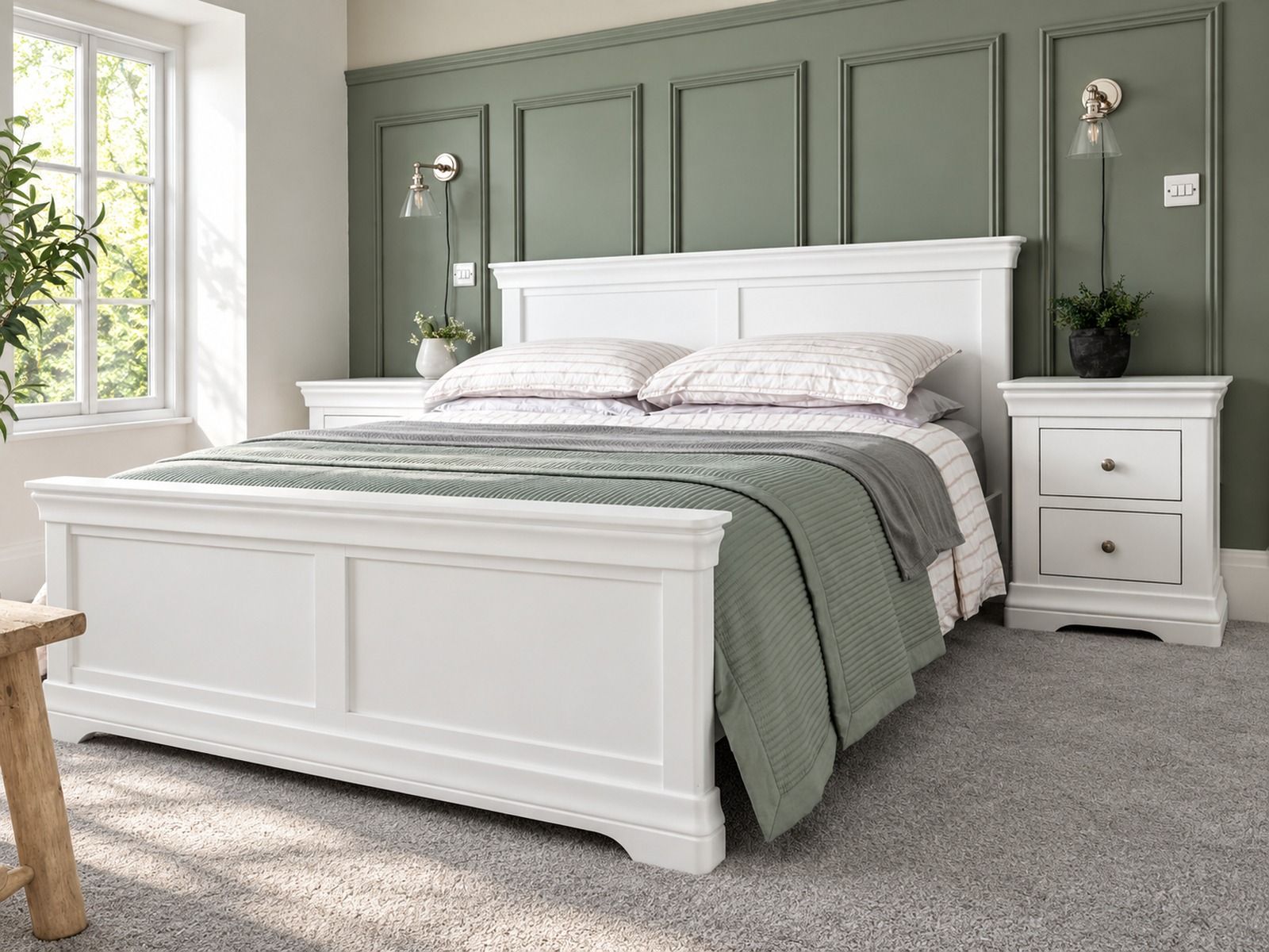 Toulouse White Painted 5ft King Size Bed - 10% Off Discount Code SAVE Toulouse White Painted 5ft King Size Bed - 10% Off Discount Code SAVE