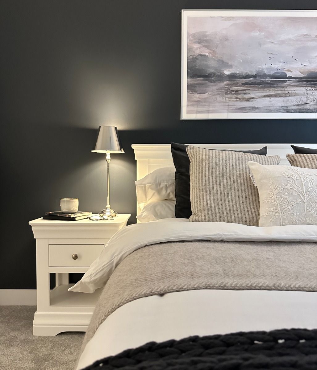 Toulouse White Painted 1 Drawer Assembled Bedside Table - 10% OFF SUMMER SALE