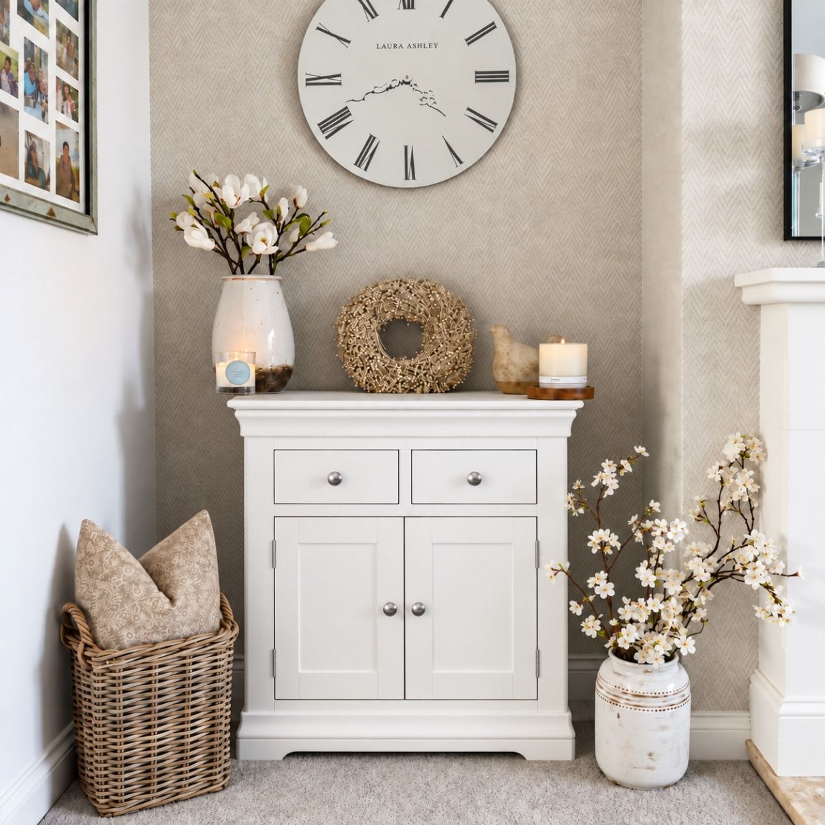Toulouse 80cm White Painted Small Sideboard - Fully Assembled - £30 OFF AUTUMN SALE Toulouse 80cm White Painted Small Sideboard - Fully Assembled - £30 OFF AUTUMN SALE