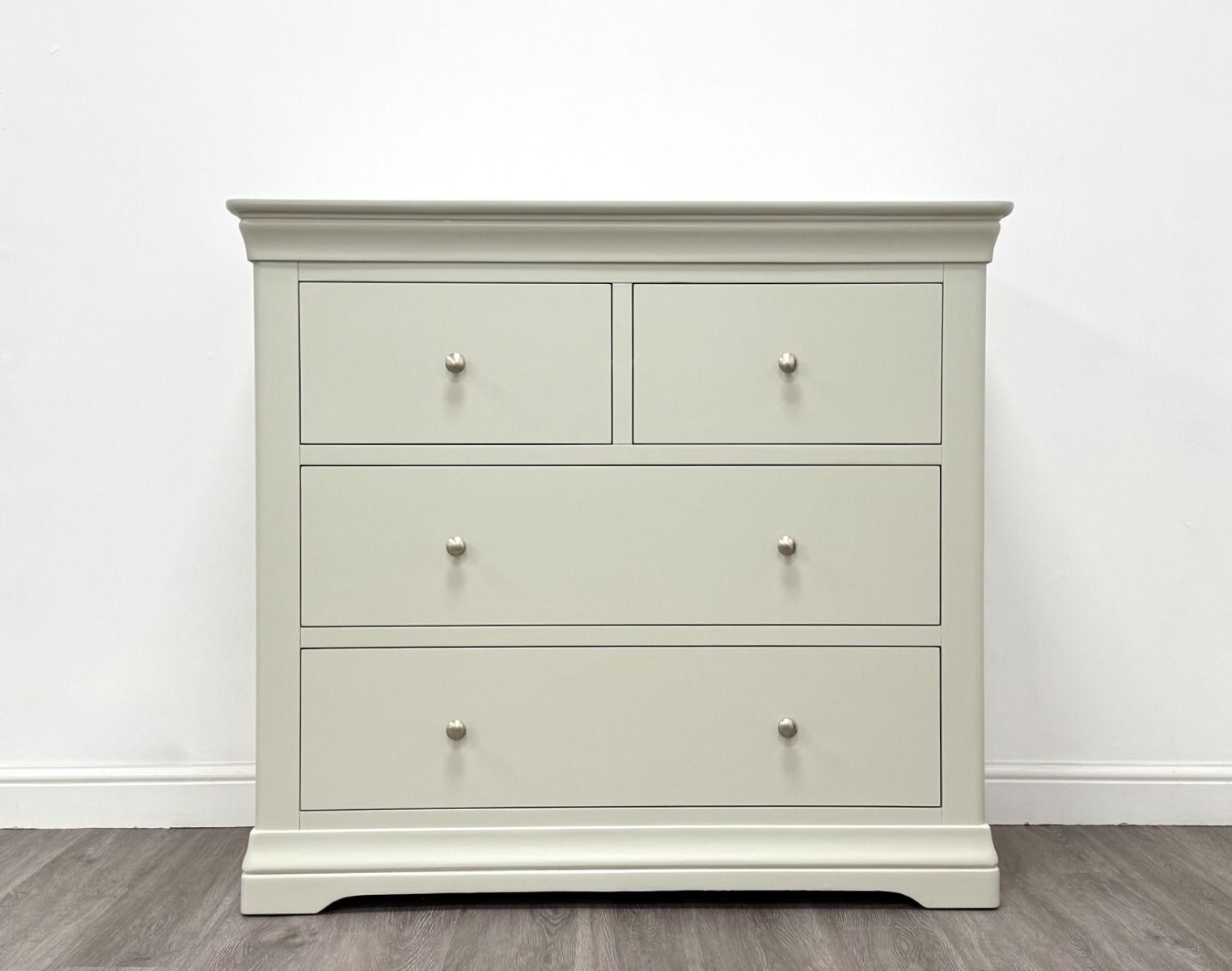 Heritage Grey Painted Large Grande 2 Over 2 Assembled Chest of Drawers - SPECIAL OFFER
