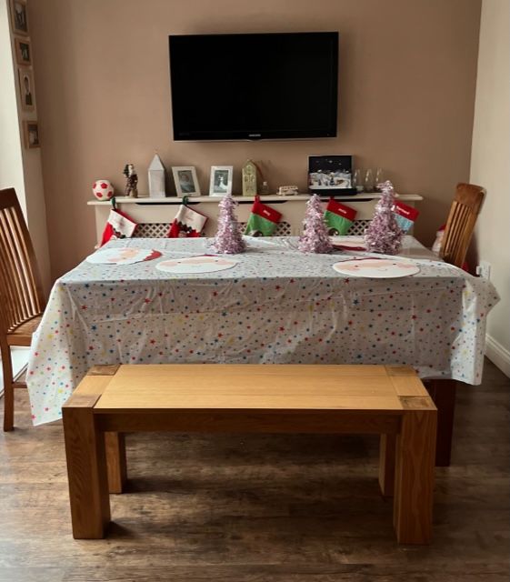 Cambridge 115cm Indoor Oak Dining Bench - Spring sale