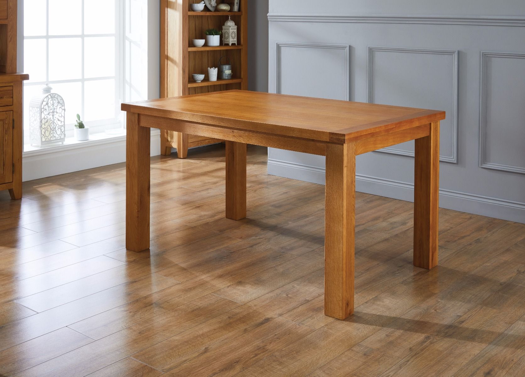 Country Oak 140cm 6 Seater Dining Table - Spring sale