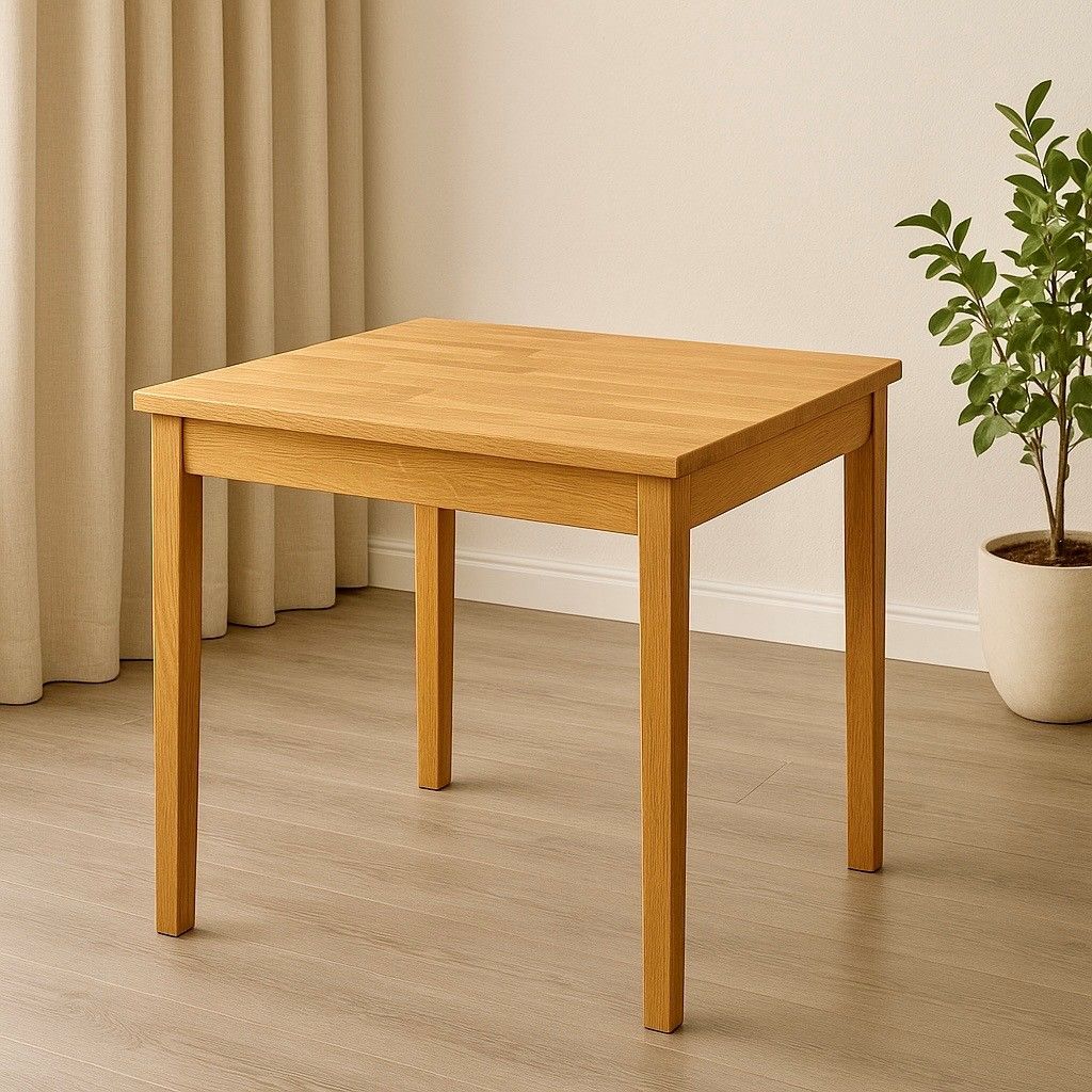 20% Saving - Minsk Petite 75cm EU Made Square Oak Dining Table - Summer sale