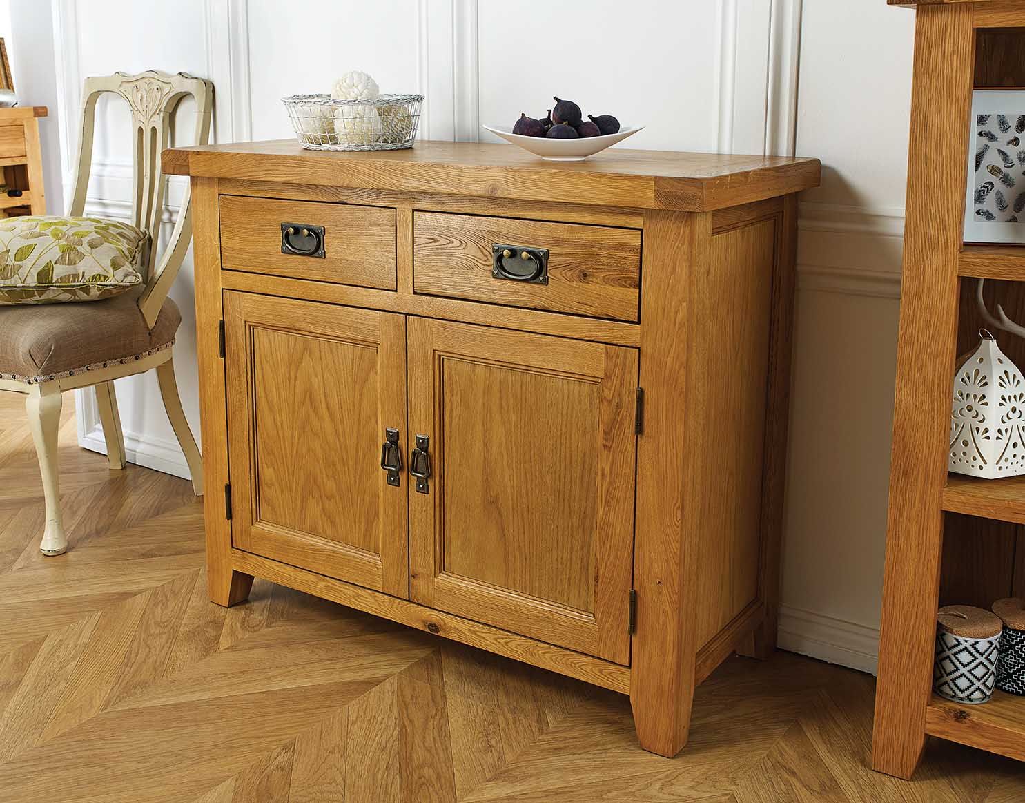 Country Oak 100cm Small Oak Sideboard - Spring sale