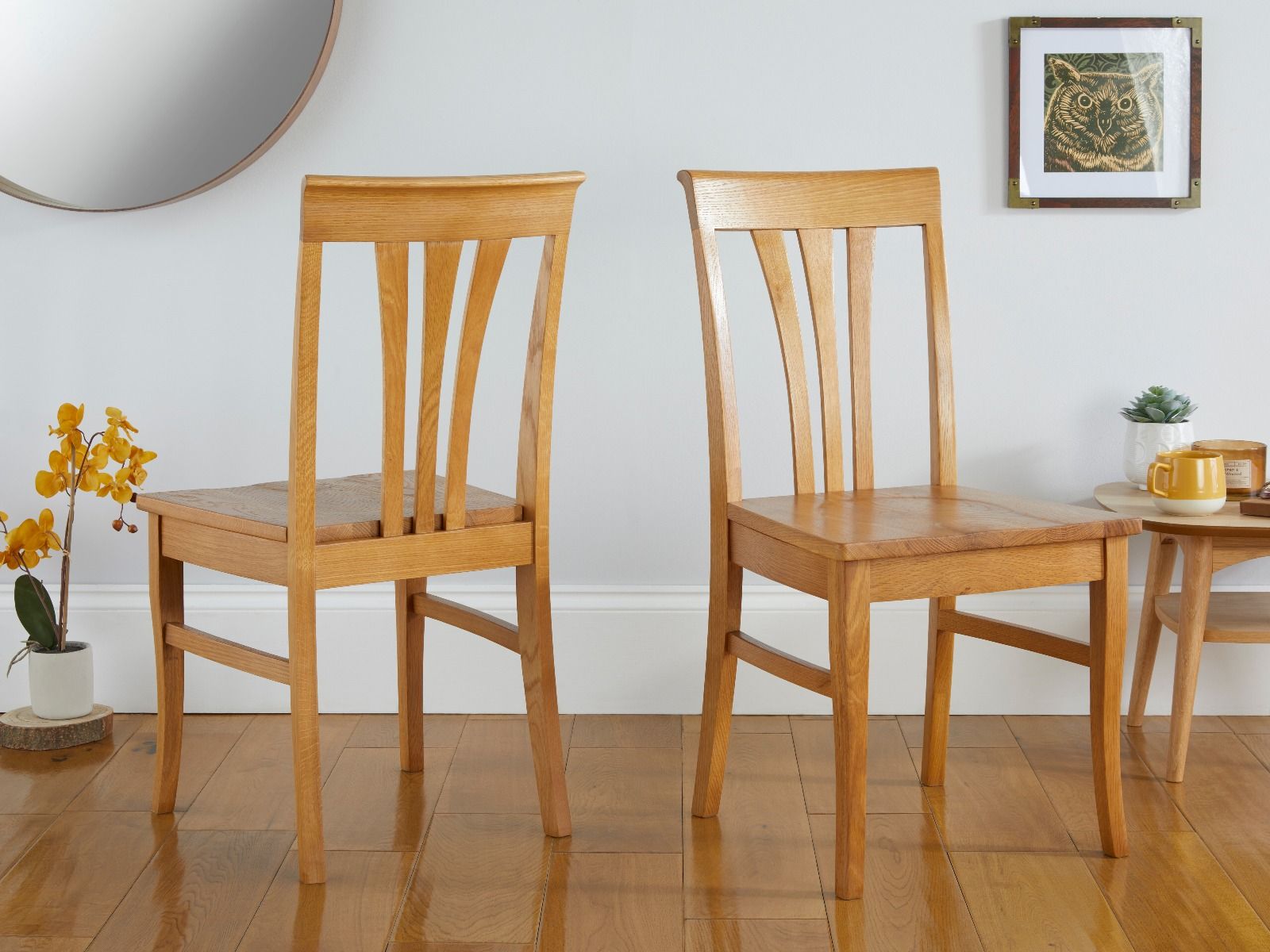 Victoria Solid Oak Dining Chairs - Spring sale