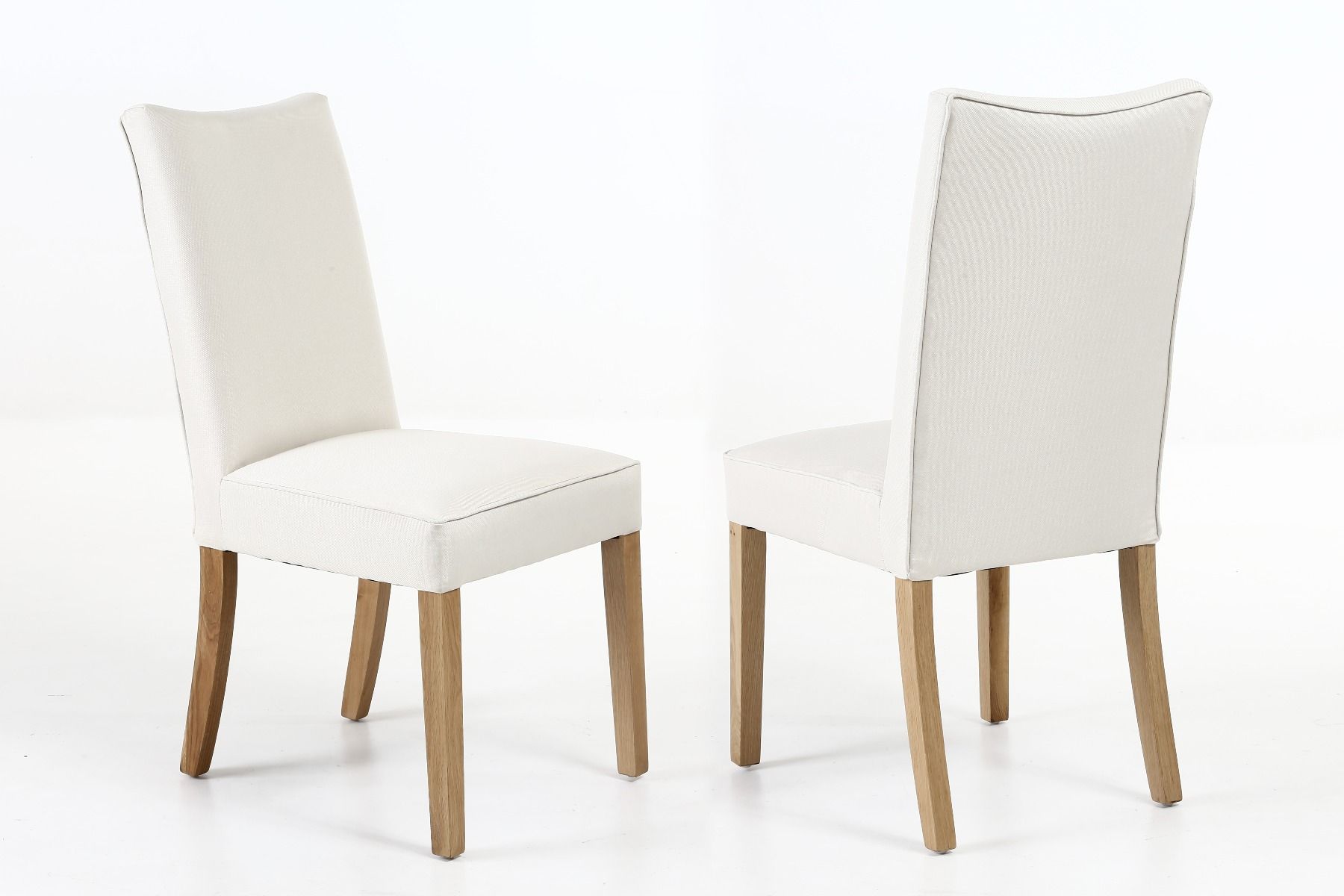 Windsor Beige Fabric Dining Chair with Oak Legs - Spring sale
