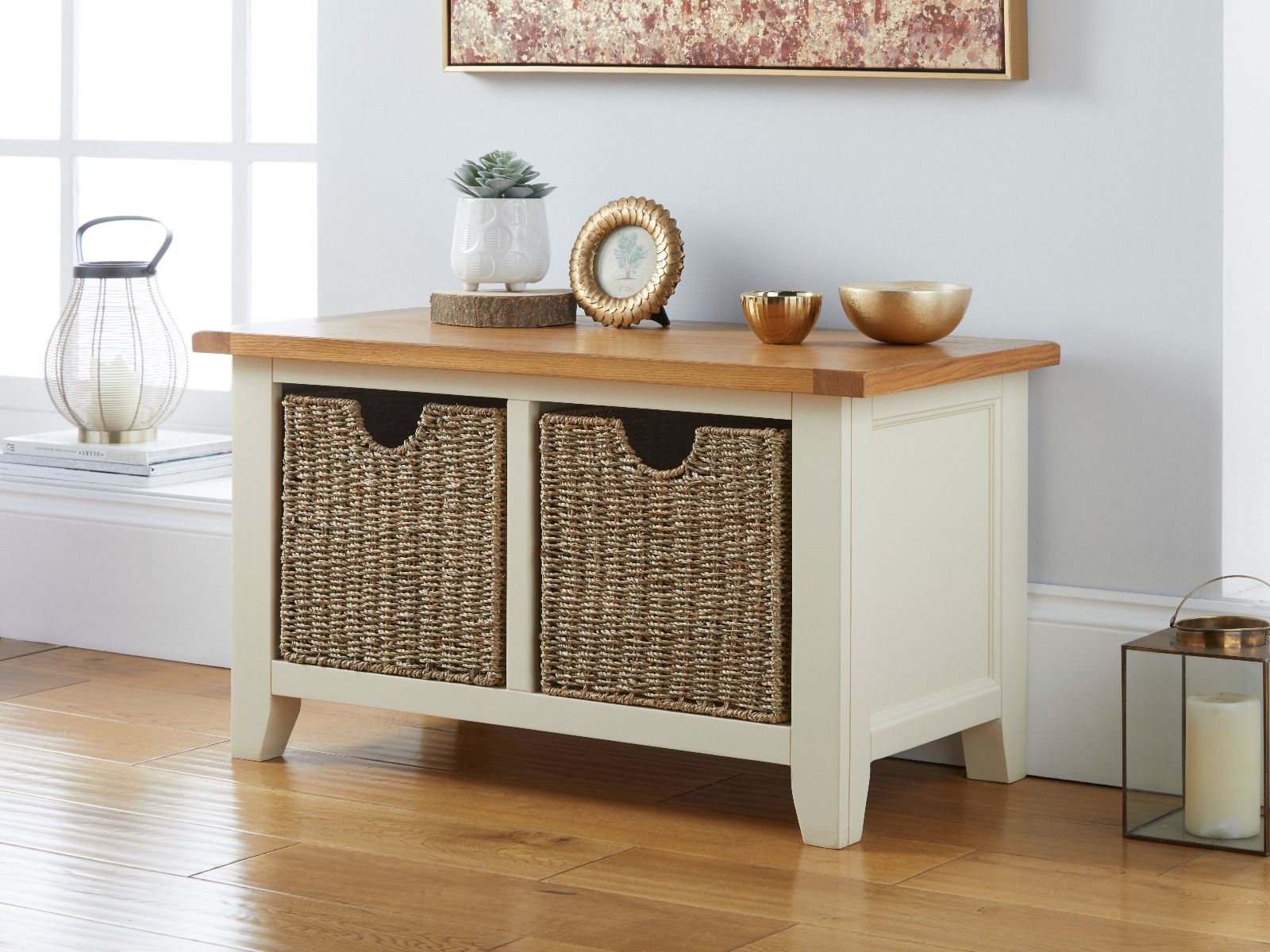 Painted oak best sale shoe cabinet