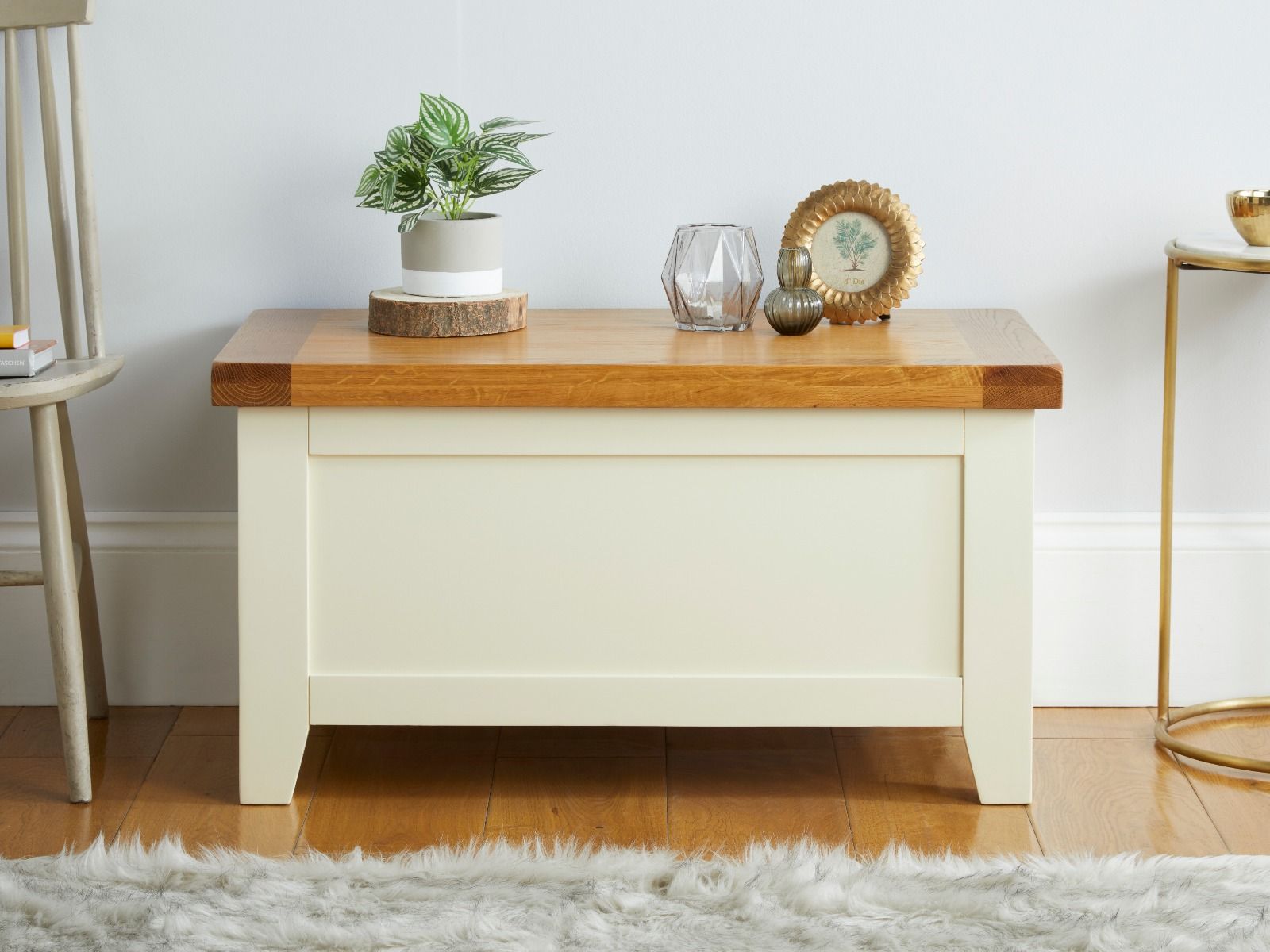 Painted oak blanket boxes deals