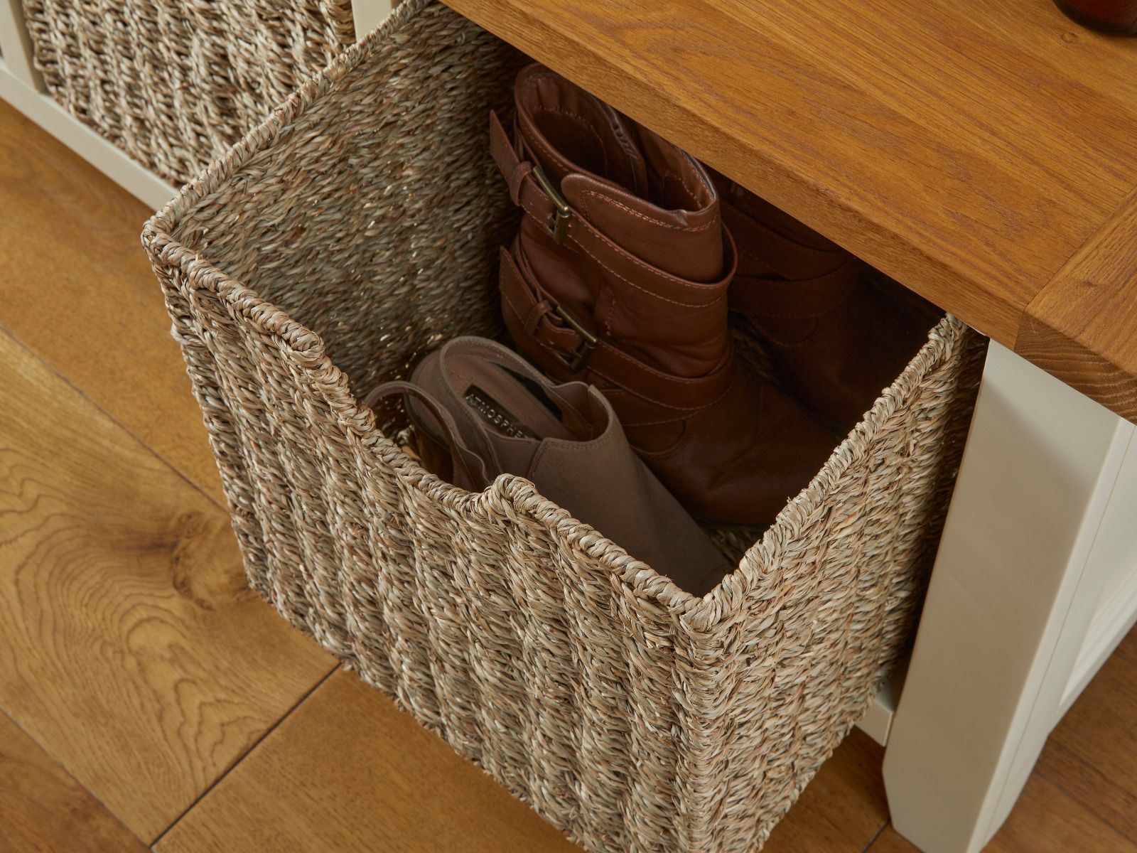 3 basket storage bench sale