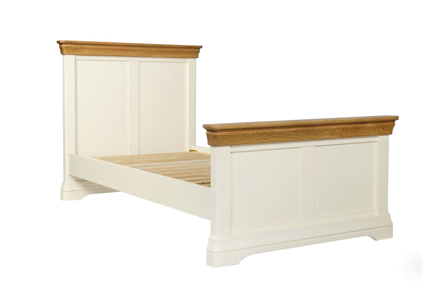Farmhouse Country Oak Cream Painted 3 Foot Single Bed - 10% OFF WINTER SALE