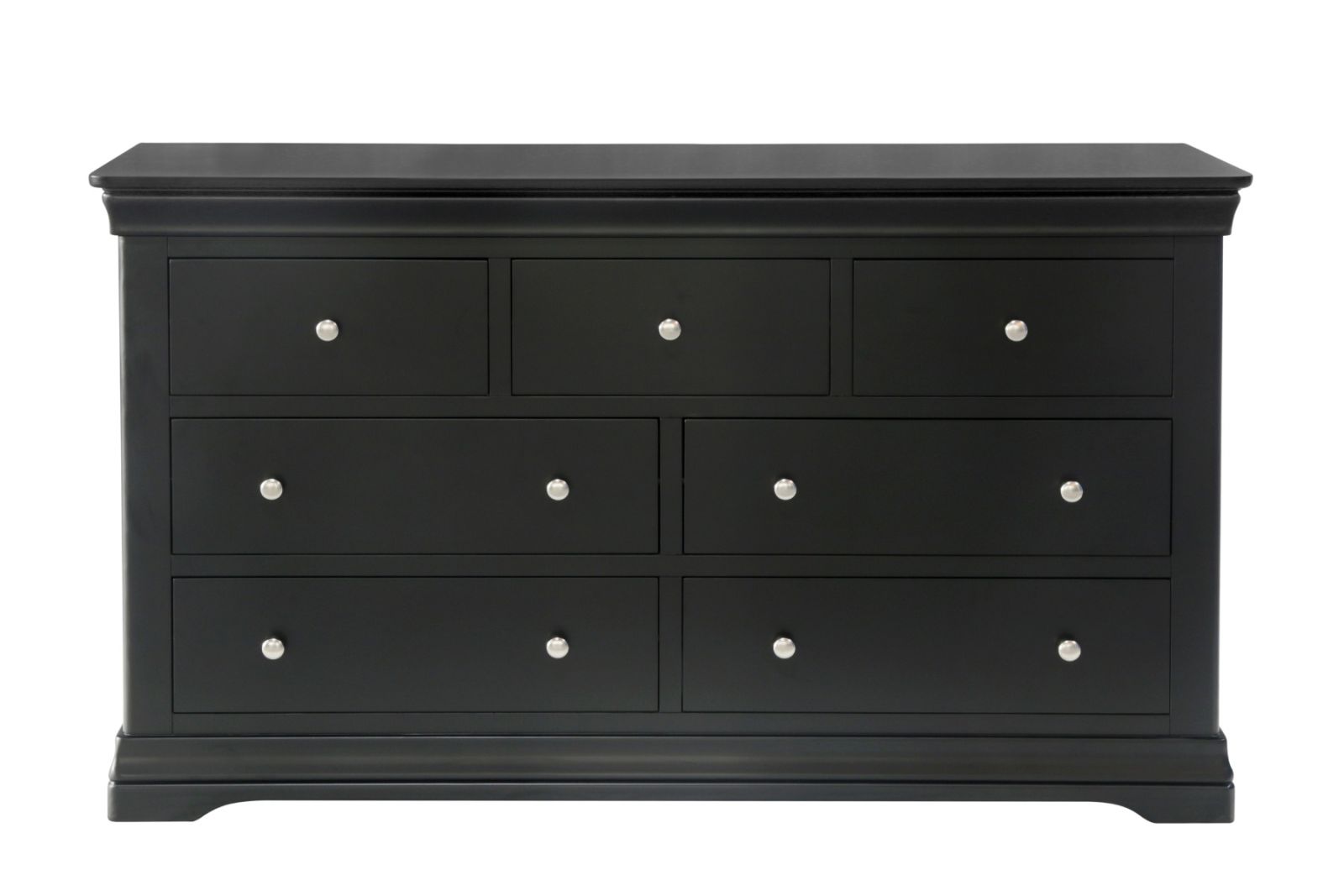 Toulouse Black Painted Grande 3 Over 4 Extra Large Chest of Drawers 20 OFF CODE DEAL