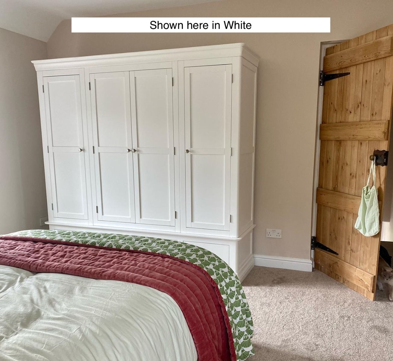 Toulouse Grey Painted Extra Large 4 Door Quad Wardrobe - SPRING SALE
