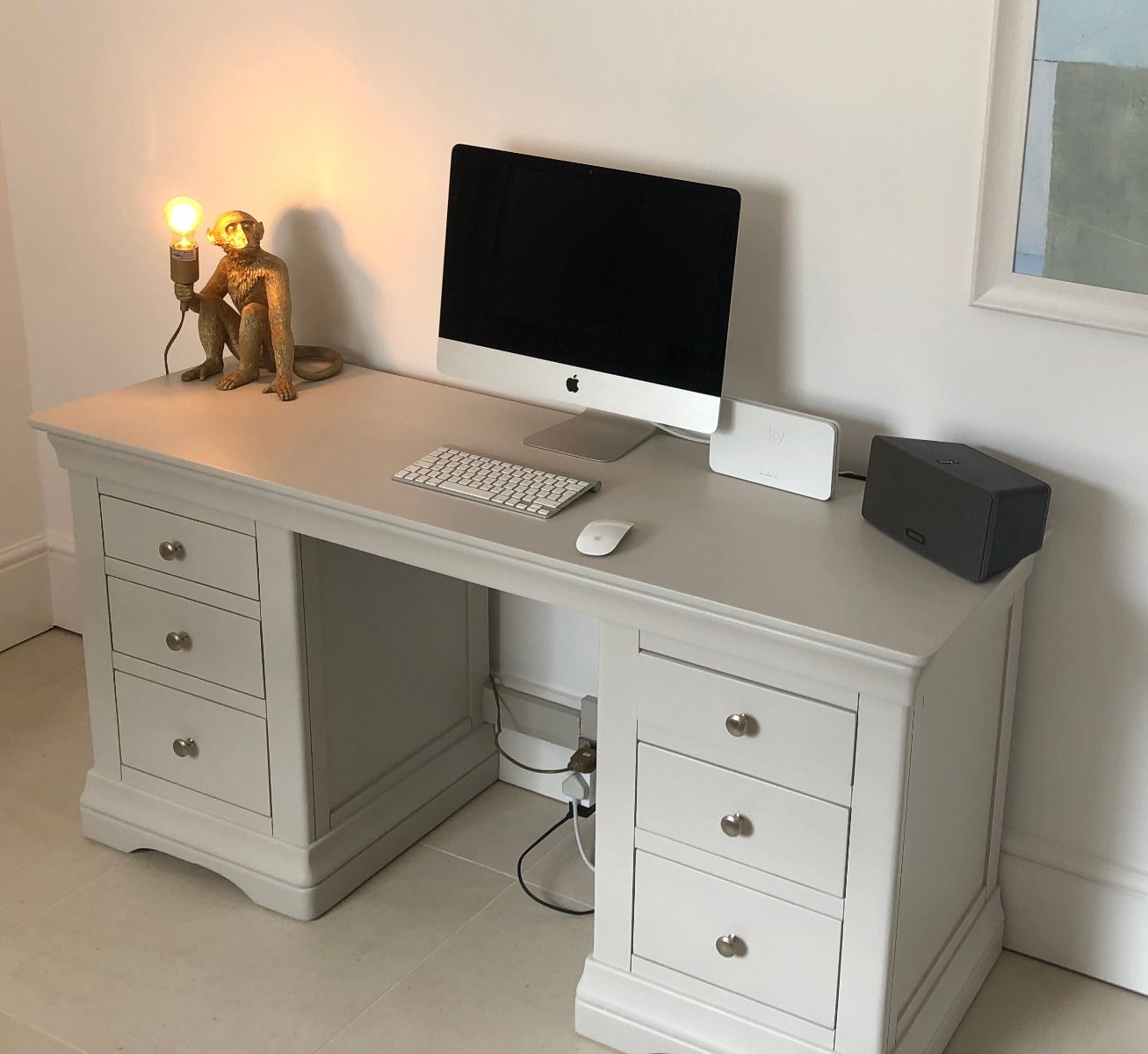 Grey desk sales dressing table