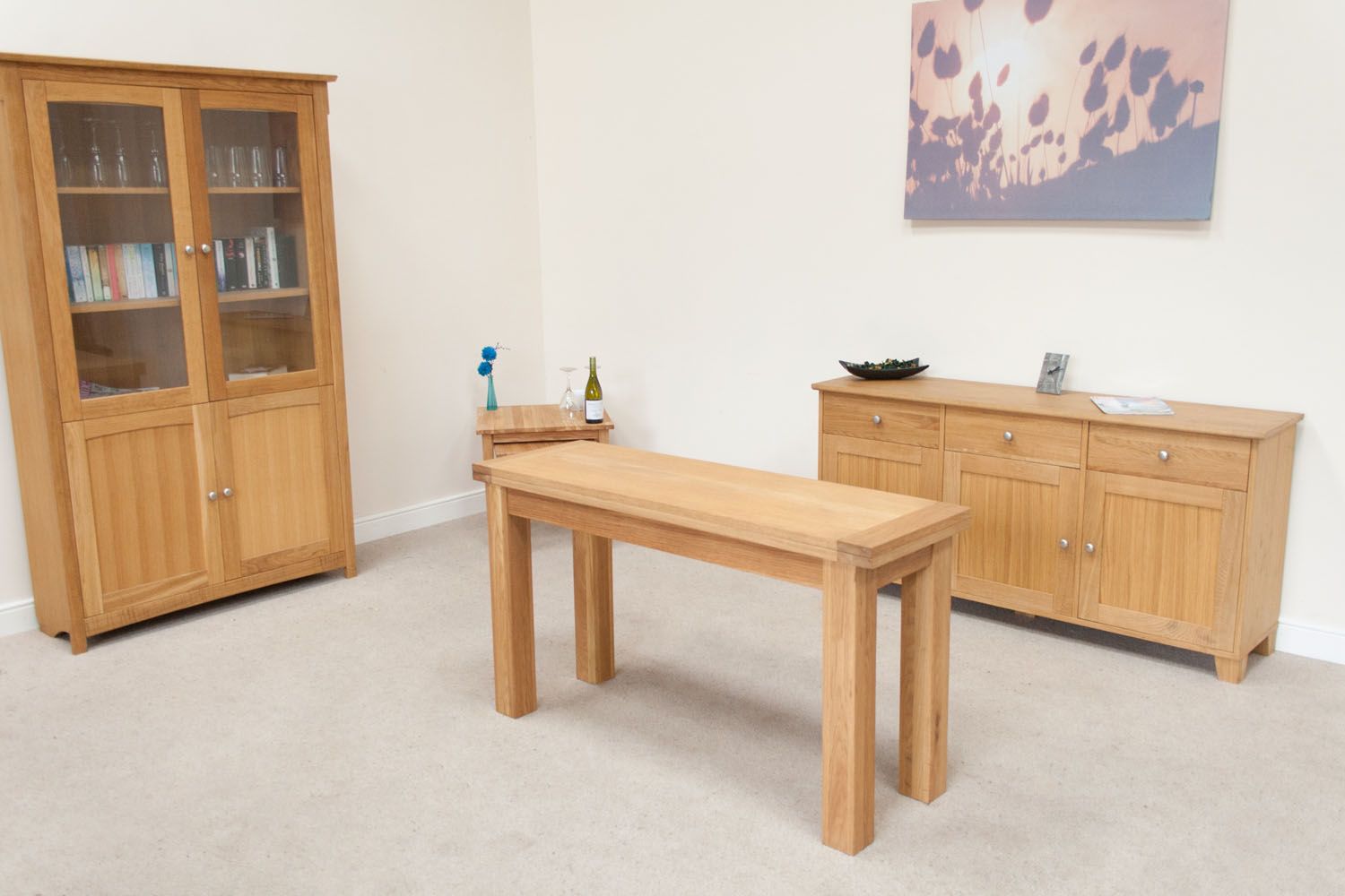 Folding console on sale to dining table