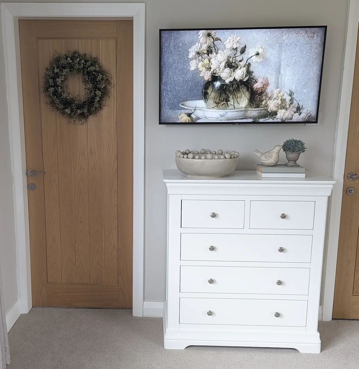 Toulouse White Painted 2 Over 3 Chest of Assembled Drawers - 10% OFF SPRING SALE