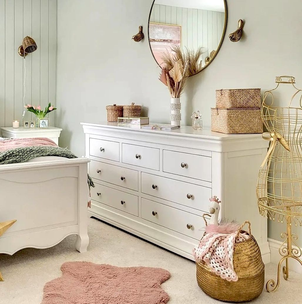 Toulouse ivory wide 4 drawer chest sales
