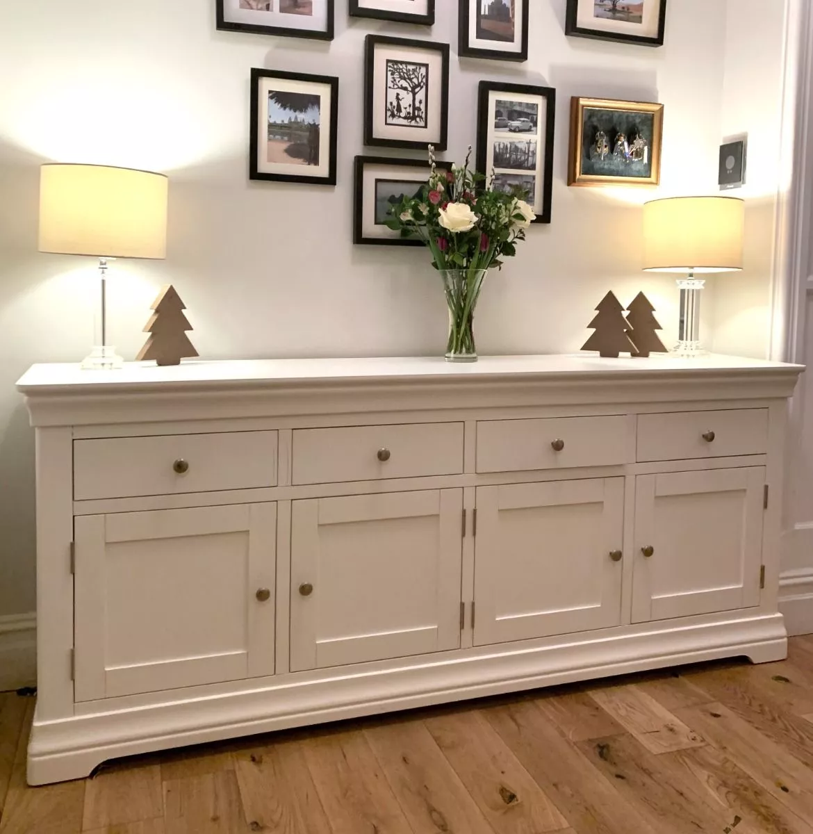 Toulouse 200cm Large White Painted Sideboard Fully Assembled