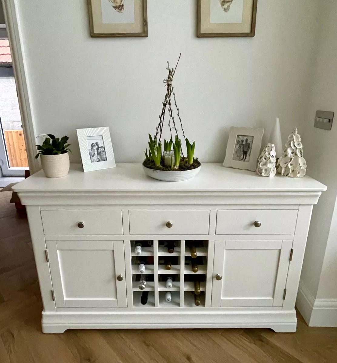 Toulouse White Painted 140cm Storage Wine Rack
