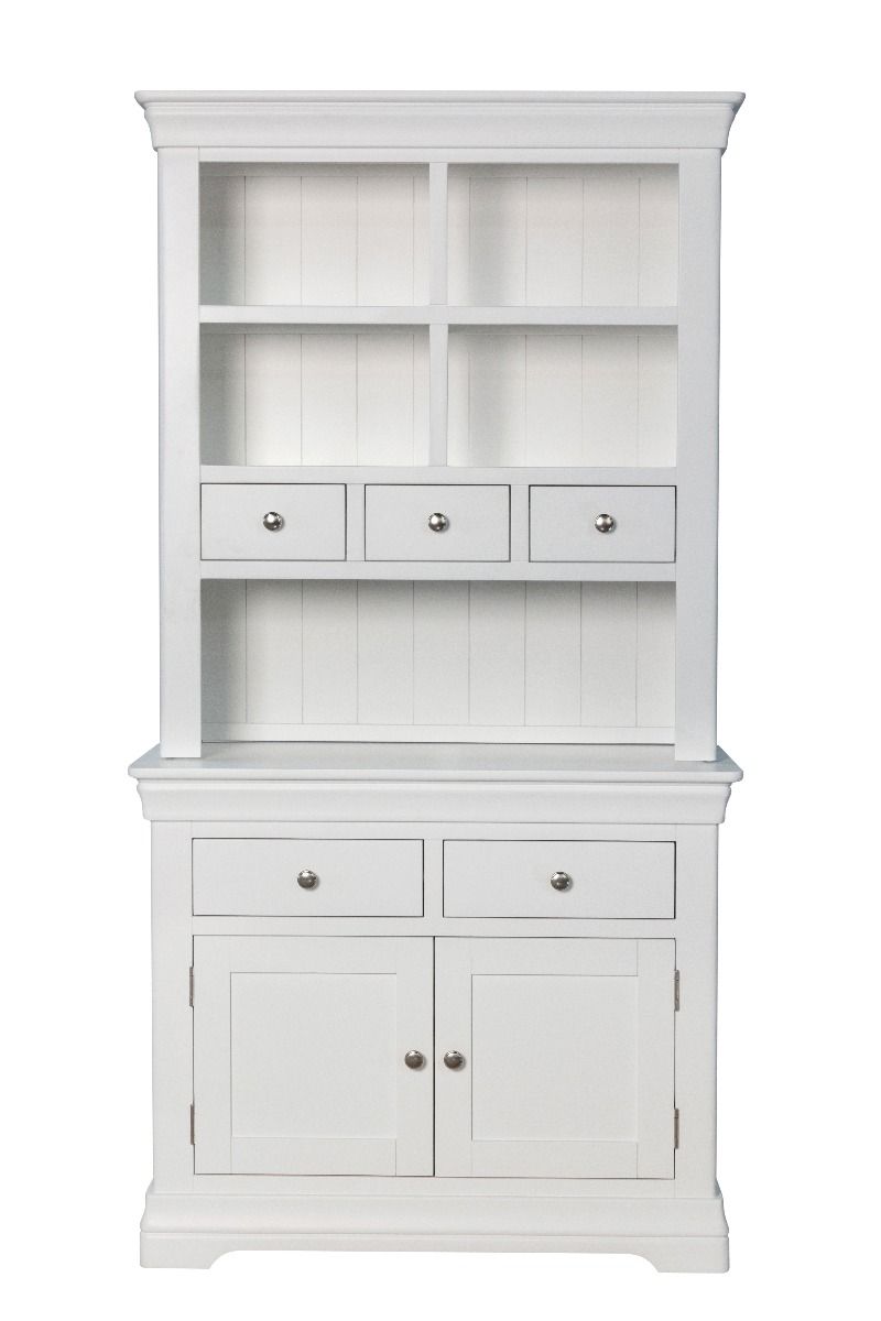 Toulouse White Painted 100cm Buffet and Hutch Dresser Display Unit WINTER SALE
