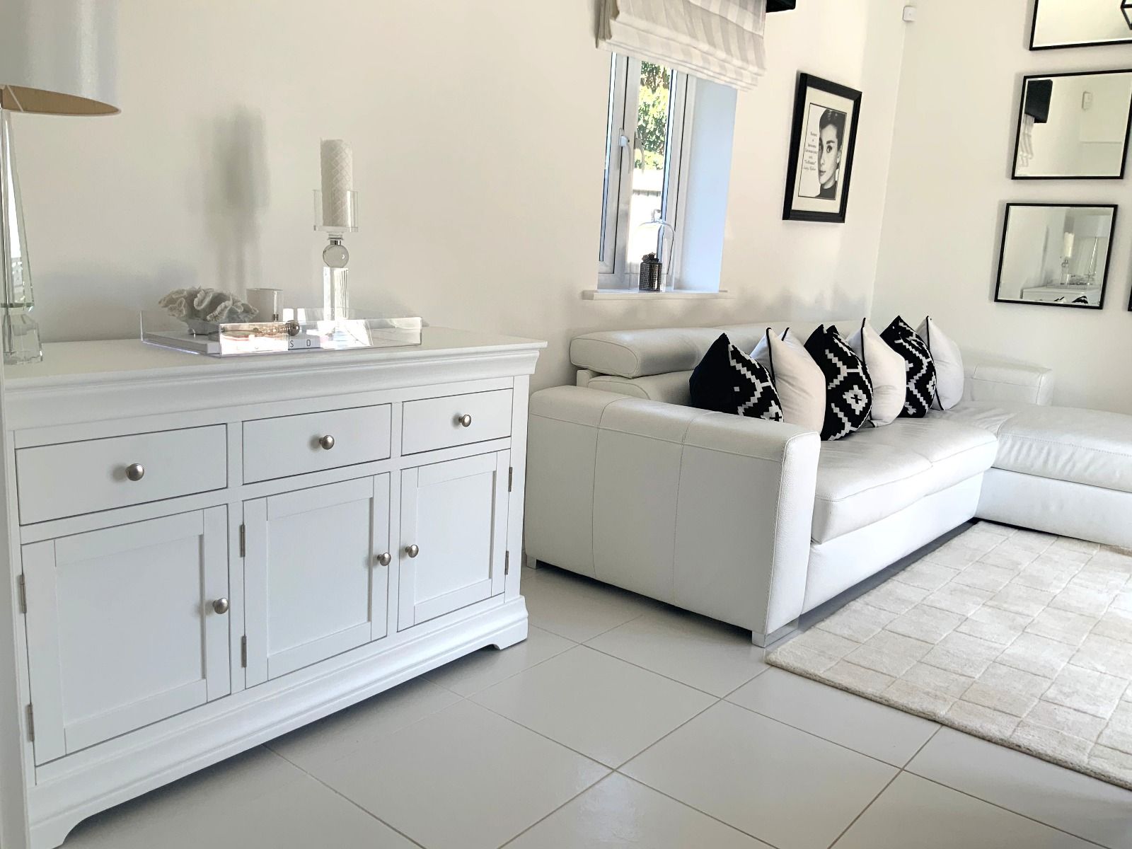 White living online room sideboard