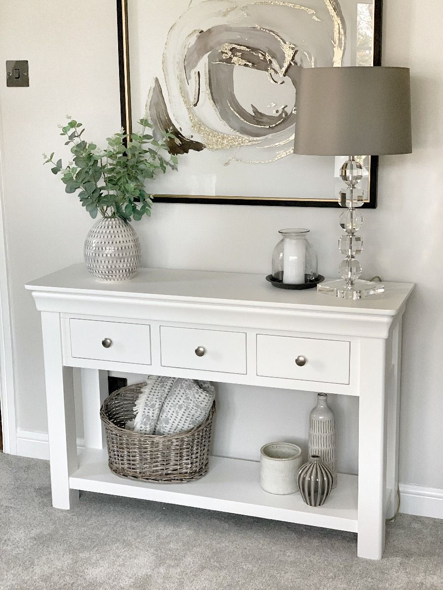 White console table clearance long
