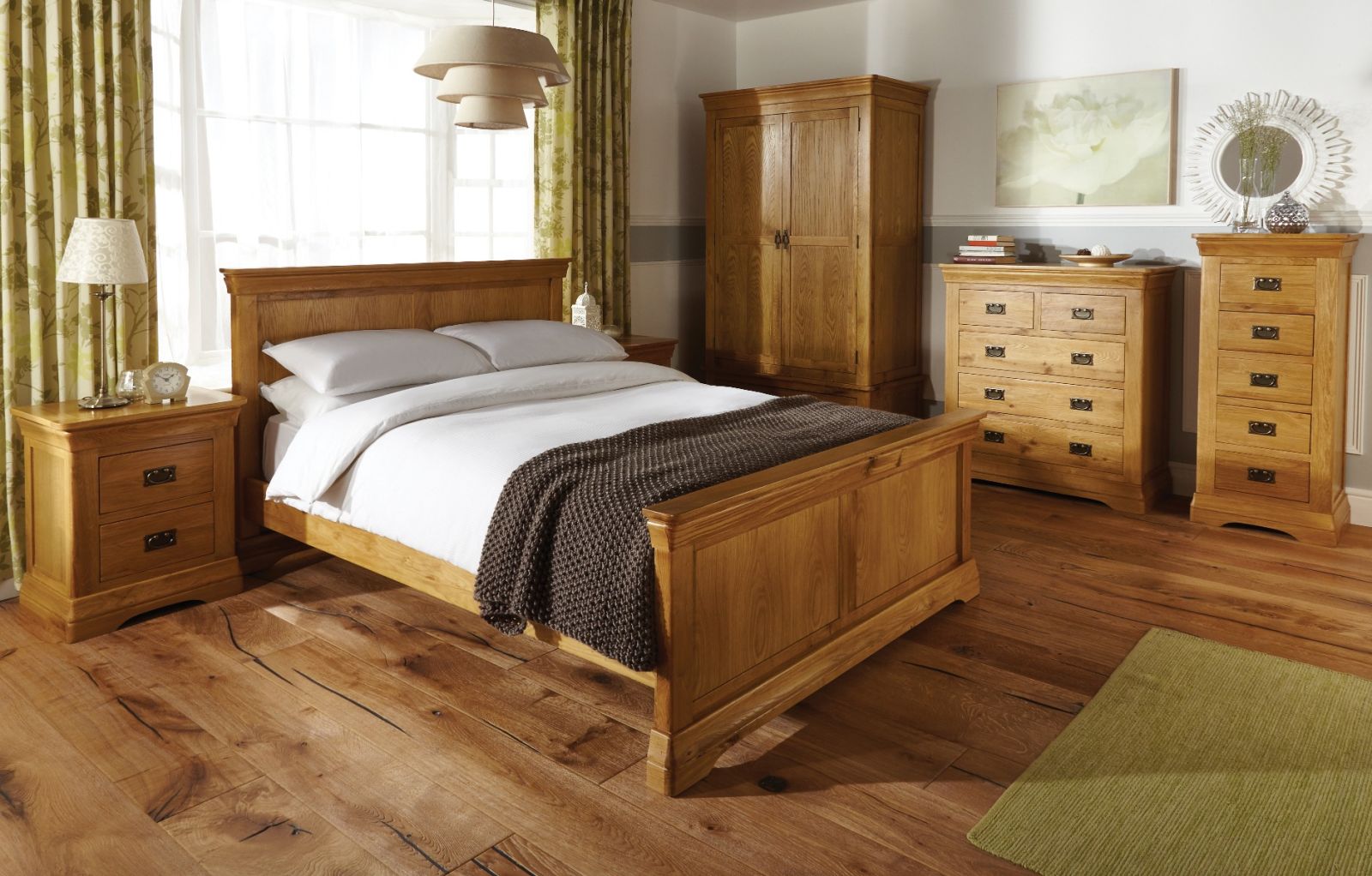 Farmhouse Country Oak 5 Foot King Size Oak Bed 10 OFF WINTER SALE