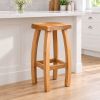 Bali Solid Oak Kitchen Stool Fully Assembled - £20 OFF FLASH SALE - 3