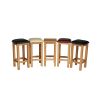 Red Leather Baltic Solid Oak Kitchen Bar Stool - £20 OFF SUMMER SALE - 4 Red Leather Baltic Solid Oak Kitchen Bar Stool - £20 OFF SUMMER SALE - 4