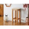 Baltic Solid Oak Cream Leather Small Kitchen Bar Stool - £20 OFF SUMMER SALE - 2