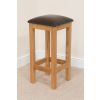 Baltic Solid Oak Kitchen Bar Stool Black Leather - £20 OFF SUMMER SALE - 6 Baltic Solid Oak Kitchen Bar Stool Black Leather - £20 OFF SUMMER SALE - 6
