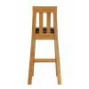 Billy Tall Oak Bar Stool with Brown Leather - £30 OFF FLASH SALE - 8