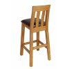 Billy Tall Oak Bar Stool with Brown Leather - £30 OFF FLASH SALE - 9
