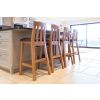 Billy Tall Oak Bar Stool with Brown Leather - £30 OFF FLASH SALE - 14