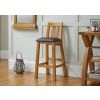 Billy Tall Oak Bar Stool with Brown Leather - £30 OFF FLASH SALE - 2