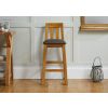Billy Tall Oak Bar Stool with Brown Leather - £30 OFF FLASH SALE - 3