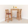 Billy Solid Oak Tall Kitchen Stool with Red Leather Pad - £30 OFF FLASH SALE - 22